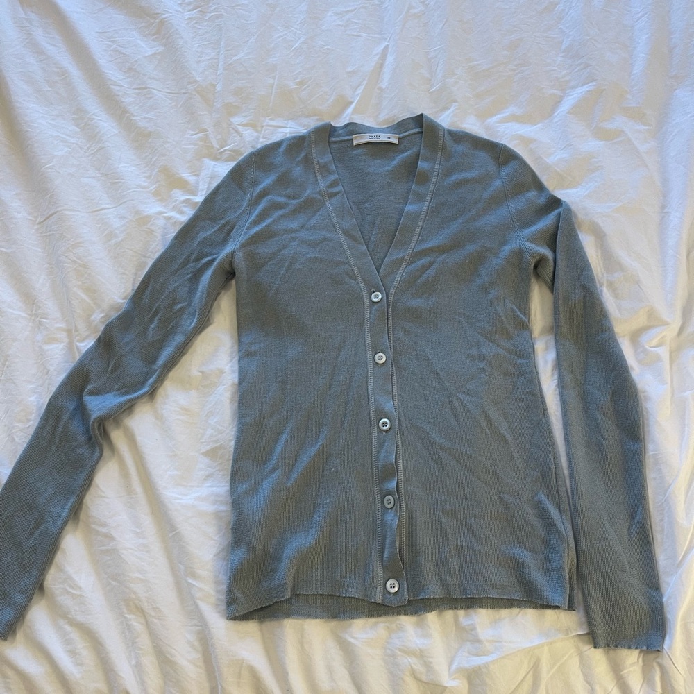 Prada Light Blue Cardigan Sweater